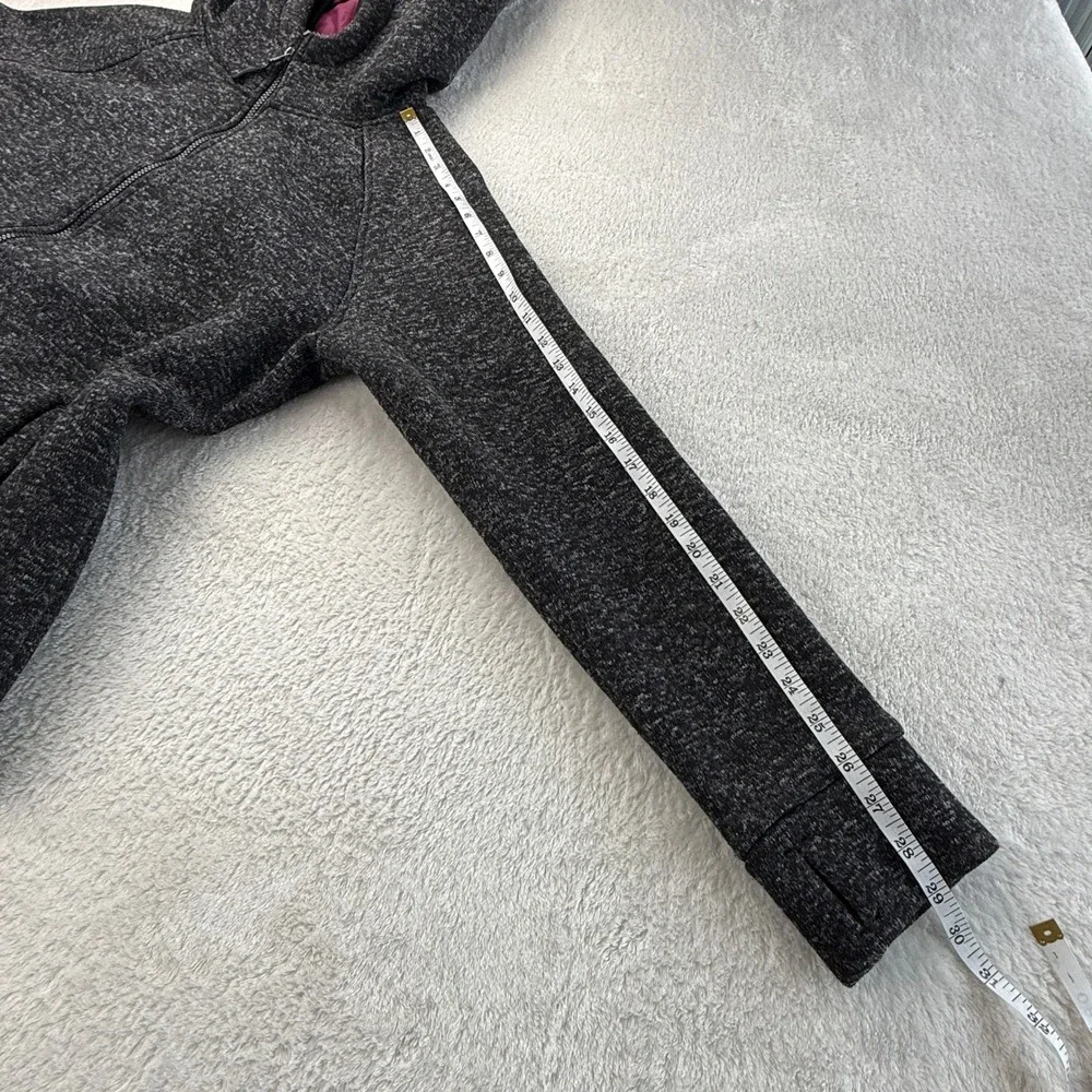 Xersion Full‎ Zip Fleece Hoodie Jacket Womens XL Gray Quilted Lined Gorpcore XL